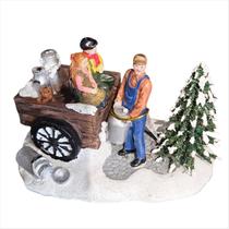Personagem Leiteiro Com Carroça Figura Vila Natalina Cenário Personagem Leiteiro Com Carroça Figura Vila Natalina Cenário