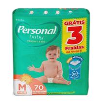 Personal Baby Fralda Descartável Protect & Sec Hiper M 70 Un