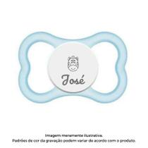 Personalizada Com Nome Chupeta MAM Baby Air Azul Go With The