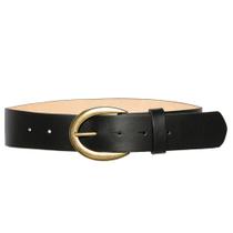 Personalizável - Cinto de Couro Premium com Fivela Ouro Velho - 4,0 cm