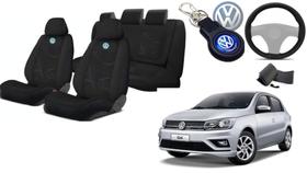 Personalize Seu Carro! Kit Capas Tecido Gol 2012-2022 + Capa de Volante + Chaveiro VW