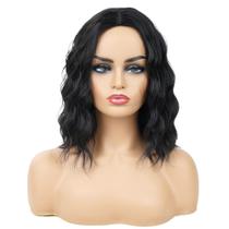 Peruca 40cm Sem Franja Semi Ondulado Qualidade de Fibra Premium Peruca 40cm Sem Franja Semi Ondulado Qualidade de Fibra Premium