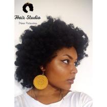 Peruca Afro Black Power Cabelo Humano