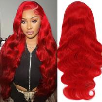 Peruca Agairl Red Human Hair 210% Densidade Body Wave 56cm Peruca Agairl Red Human Hair 210% Densidade Body Wave 56cm