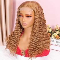 Peruca Ailwelia Curly Bob 100% cabelo humano 200% densidade 18" loira Peruca Ailwelia Curly Bob 100% cabelo humano 200% densidade 18" loira