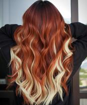 Peruca AISI HAIR Cobre Loira Sintética Longa Ondulada 66cm