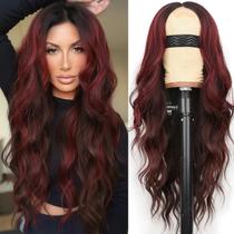 Peruca AISI HAIR Long Wavy Brown Mixed Red Sintética para Mulheres Peruca AISI HAIR Long Wavy Brown Mixed Red Sintética para Mulheres