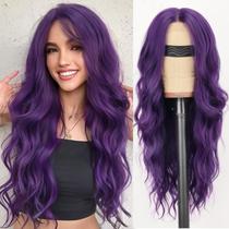 Peruca AISI HAIR Roxo Escuro Sintético Resistente ao Calor 66cm