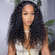Peruca AISI Human Hair Curly, sem cola, 40 cm, 150% de densidade Peruca AISI Human Hair Curly, sem cola, 40 cm, 150% de densidade