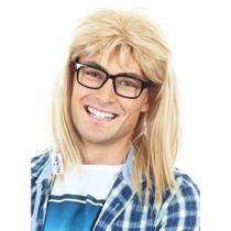 Peruca ALLAURA Blonde Mullet com óculos pretos Peruca ALLAURA Blonde Mullet com óculos pretos