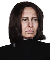 Peruca ALLAURA Severus Snape, traje longo preto para homens Peruca ALLAURA Severus Snape, traje longo preto para homens