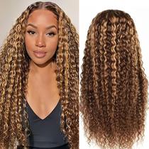 Peruca ALYOGA Highlight Human Hair 180 Densidade 32cm Curly Peruca ALYOGA Highlight Human Hair 180 Densidade 32cm Curly