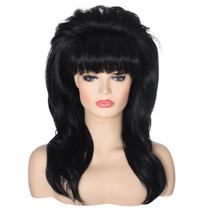Peruca AMACOS 50s Beehive Black Bouffant Synthetic Peruca Peruca AMACOS 50s Beehive Black Bouffant Synthetic Peruca