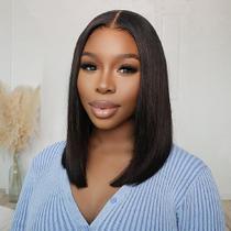 Peruca Amygirl Wear and Go Glueless Straight Bob 14" preta