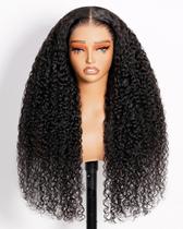 Peruca Arabella Curly Human Hair 13x6, renda frontal, 220% de densidade