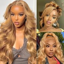 Peruca Avolo 28" Loiro Mel, 180% de Densidade, Ondas Naturais
