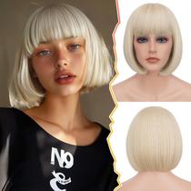 Peruca BARSDAR Short Blonde Bob 30cm com franja de cabelo sintético Peruca BARSDAR Short Blonde Bob 30cm com franja de cabelo sintético