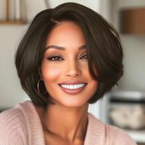 Peruca BeisDwig Short Bob, cabelo sintético, aparência natural, preta Peruca BeisDwig Short Bob, cabelo sintético, aparência natural, preta