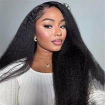Peruca BGM GIRL Kinky Straight Human Hair 18" 180% de densidade Peruca BGM GIRL Kinky Straight Human Hair 18" 180% de densidade