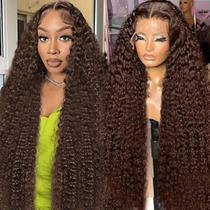 Peruca BIANFA Chocolate Brown Deep Wave 30" Cabelo humano com 220% de densidade Peruca BIANFA Chocolate Brown Deep Wave 30" Cabelo humano com 220% de densidade
