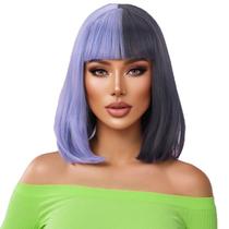 Peruca bicolor Bob Short 35 cm de cabelo sintético para mulheres de 14 polegadas Peruca bicolor Bob Short 35 cm de cabelo sintético para mulheres de 14 polegadas