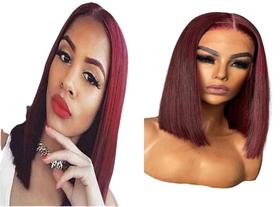 Peruca Bio Orgânica Front Lace Wig Curta Alta Qualidade Peruca Bio Orgânica Front Lace Wig Curta Alta Qualidade