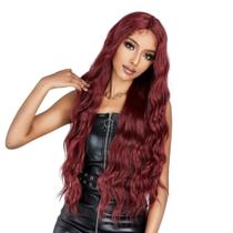 Peruca Bio Vegetal Front Lace Premium Marsala Pele 70cm