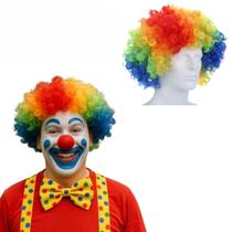 Peruca Black Power Palhaço Colorida