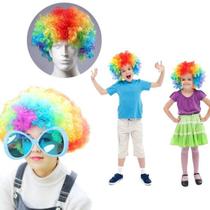 Peruca Black Power Palhaço Colorida Fantasia Carnaval