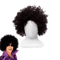 Peruca Black Power Preta Acessório Festa Fantasia Unissex