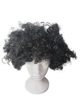 Peruca Black power preta fantasia 15cm unissex