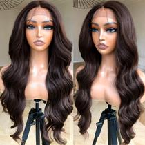 Peruca BlackSwern Marrom Chocolate Brown Body Wave 60cm
