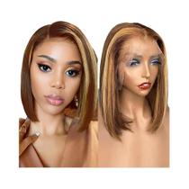 Peruca bob brasileira com cabelo liso natural, cabelo curto, à venda, à venda