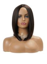 Peruca Bob Curta Lisa Castanho Claro 100% Bio Orgânica Natural Peruca Bob Curta Lisa Castanho Claro 100% Bio Orgânica Natural