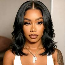 Peruca Bob de Cabelo Humano 14" Douyin com Fechamento HD 2x6