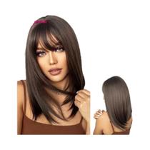 Peruca Bob Sintética Curta - Branca, Loira e Cinza - Resistente ao Calor