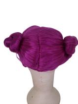 Peruca Boneca Lilás Infantil Com Dois Coques Nas Laterais