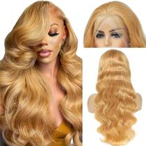 Peruca Boumon Honey Blonde Body Wave 30" de cabelo humano