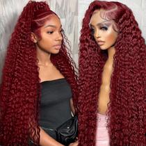 Peruca Bworto Burgundy 99m Burgundy 13x6 Deep Wave Lace Front Peruca Bworto Burgundy 99m Burgundy 13x6 Deep Wave Lace Front