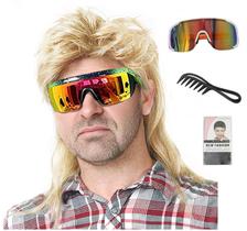 Peruca Byoubyou Mullet para homens, fantasias dos anos 80, Fancy Party Blonde