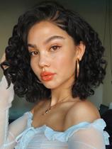 Peruca, cabelo chique, solto, encaracolado, trançado, HD 13X4, renda frontal, feminina