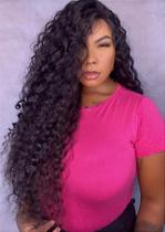 Peruca Cabelo Humano Fake Scalp HD Cacheada Couro Cabeludo Perfeito 70 cm Brasileiro Regional