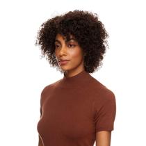 Peruca Cabelo Natural Cacheado 20cm Textura Curly De Benguela 170g, Castanho Escuro Peruca Cabelo Natural Cacheado 20cm Textura Curly De Benguela 170g, Castanho Escuro