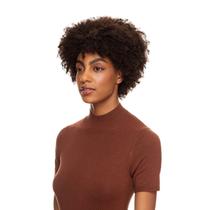 Peruca Cabelo Natural Cacheado 20cm Textura Kinky De Benguela 170g, Castanho Escuro Peruca Cabelo Natural Cacheado 20cm Textura Kinky De Benguela 170g, Castanho Escuro