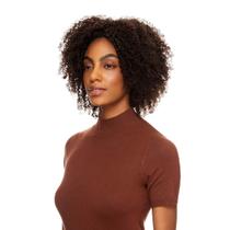 Peruca Cabelo Natural Cacheado 30cm Textura Coily De Benguela 190g, Castanho Escuro Peruca Cabelo Natural Cacheado 30cm Textura Coily De Benguela 190g, Castanho Escuro