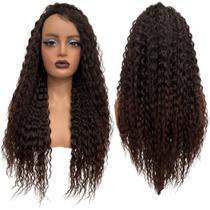 Peruca cacheada ondulada castanho 55cm organica T2/33 Peruca cacheada ondulada castanho 55cm organica T2/33