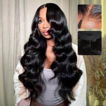 Peruca CHEETAHBEAUTY 7x6 sem cola, 32" ondulado natural, densidade 200%