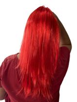 Peruca Colorida Longa Com Franja Plástico