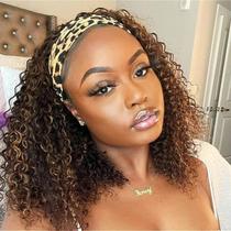 Peruca com bandana Punmasa Deep Wave 4/27 Cabelo humano 30cm 150% Peruca com bandana Punmasa Deep Wave 4/27 Cabelo humano 30cm 150%