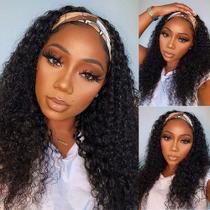 Peruca com bandana WENYAN Deep Wave 60cm de cabelo humano brasileiro Peruca com bandana WENYAN Deep Wave 60cm de cabelo humano brasileiro